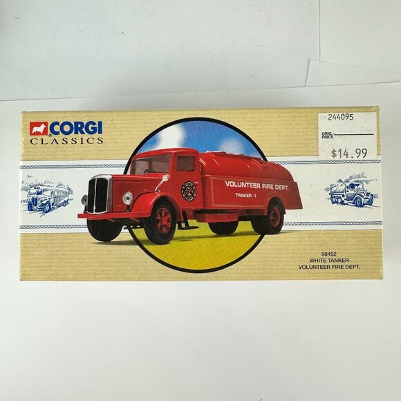Corgi Classics White Tanker Volunteer Fire Dept. 99452 Diecast Model - Picture 1 of 2